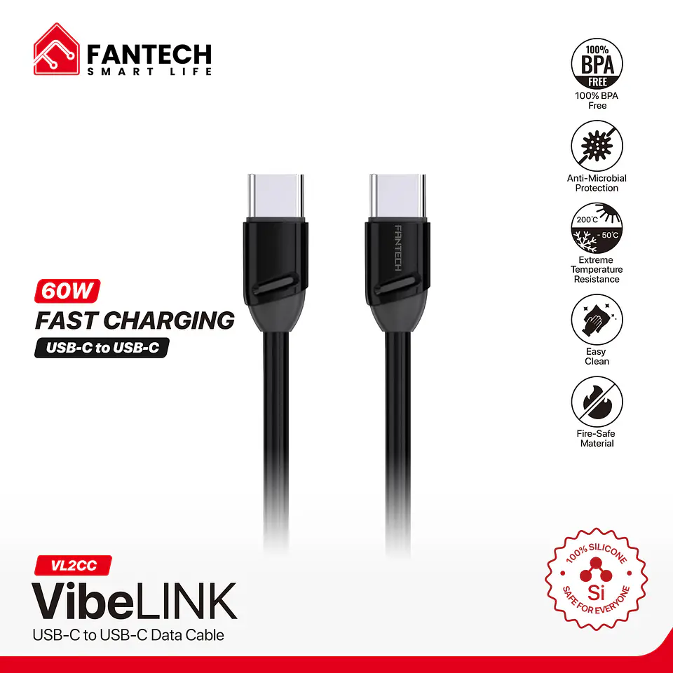 VL2CC VibeLink Black Cable USB C a USB C 10