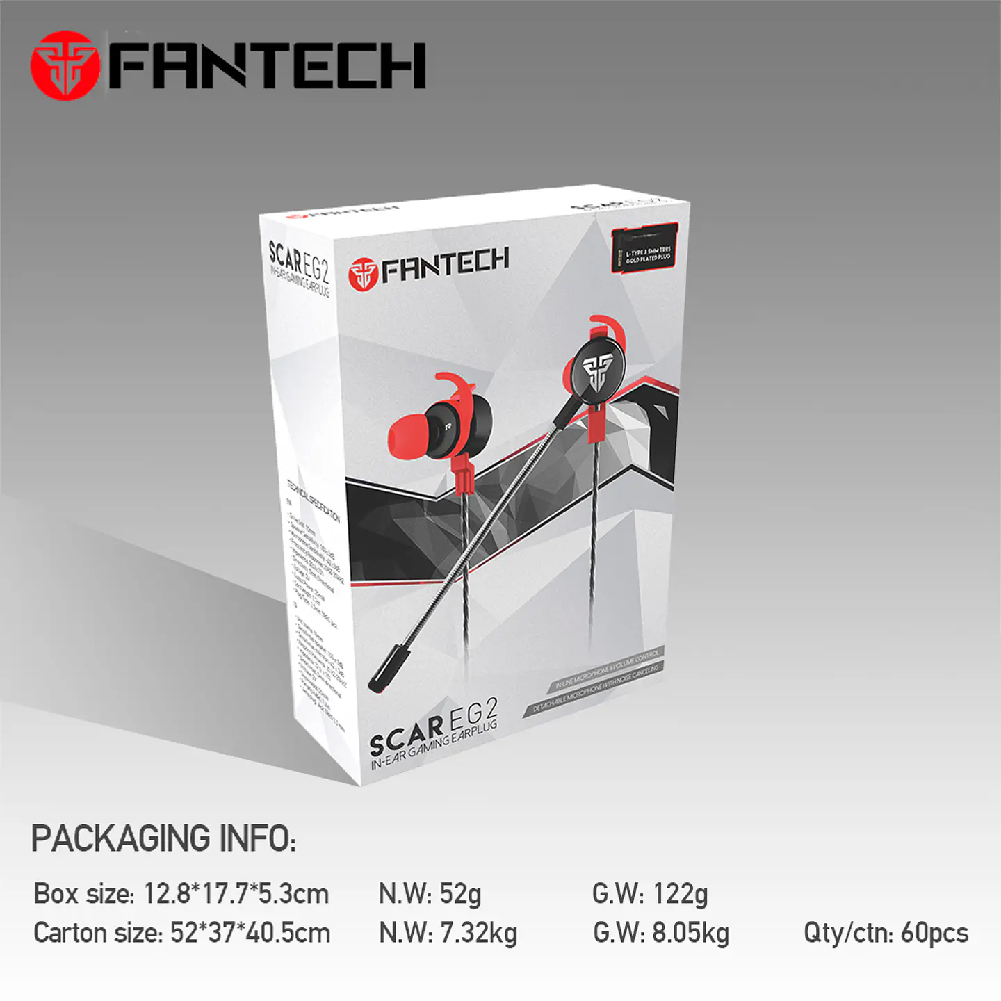 EG2 SCAR Black/Red Audífonos In Ear PTT 7