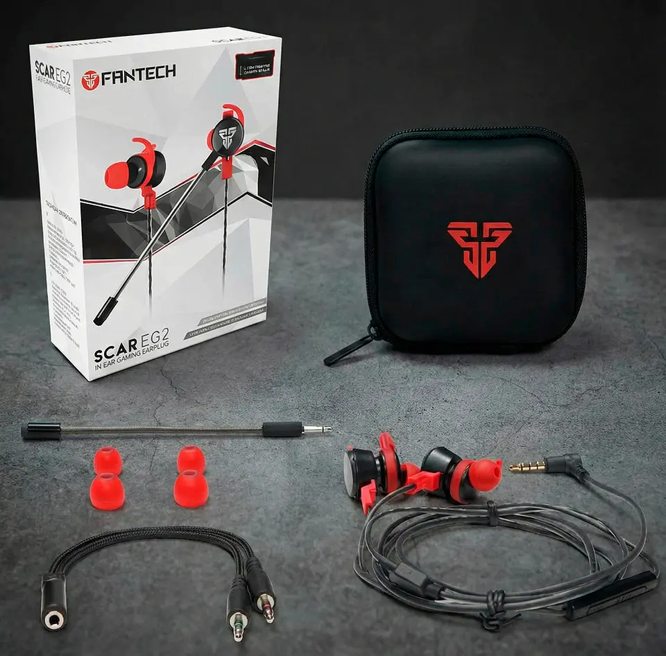 EG2 SCAR Black/Red Audífonos In Ear PTT 3
