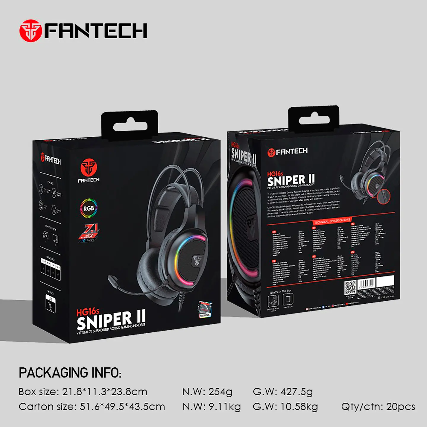 HG16s SNIPER Black Audífonos USB 7.1 Virtual 11