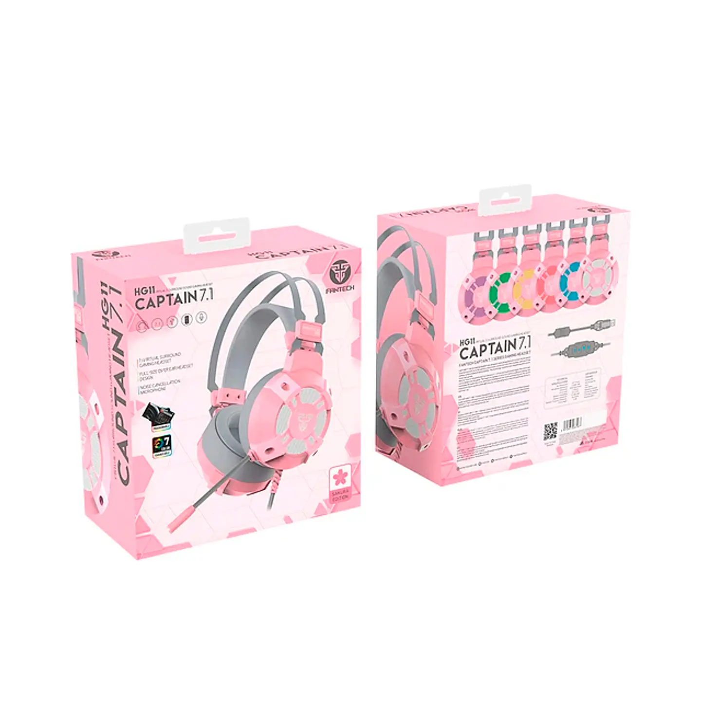 HG11 CAPTAIN Sakura Edition Audífonos USB 7.1 Virtual 5
