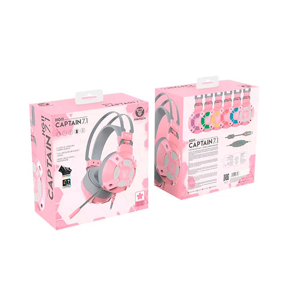 HG11 CAPTAIN Sakura Edition Audífonos USB 7.1 Virtual 5