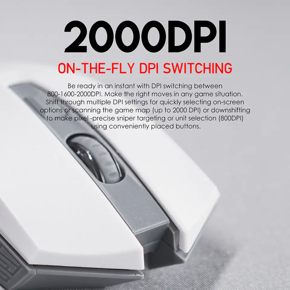 WG10 RAIGOR II Space Mouse Inalámbrico 2.000 DPI 7