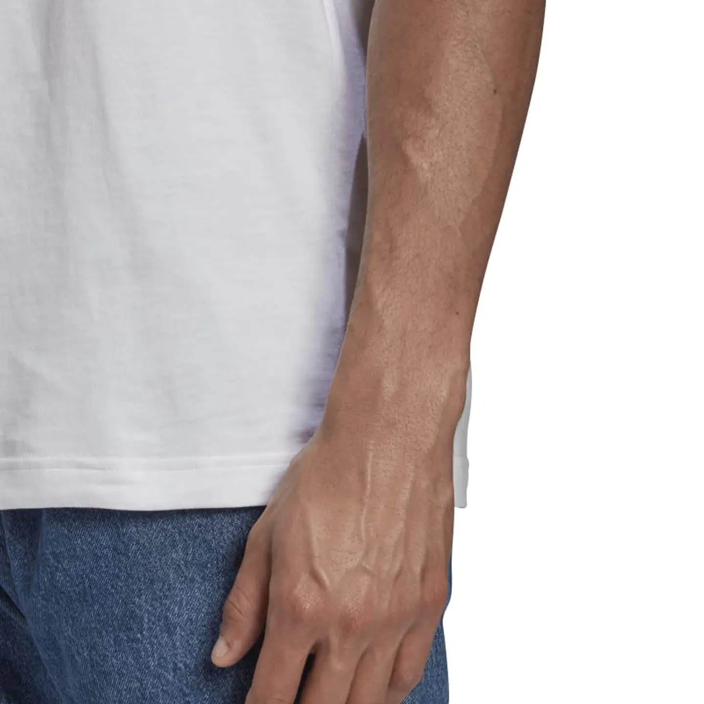 Polera Hombre Blanca Adidas GN3494 5