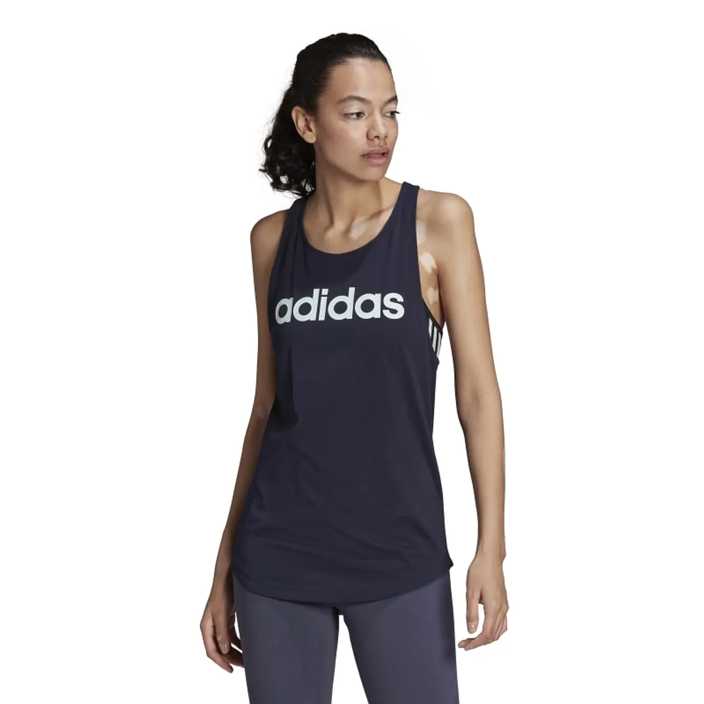 Polera Mujer Azul Adidas HC9276 1
