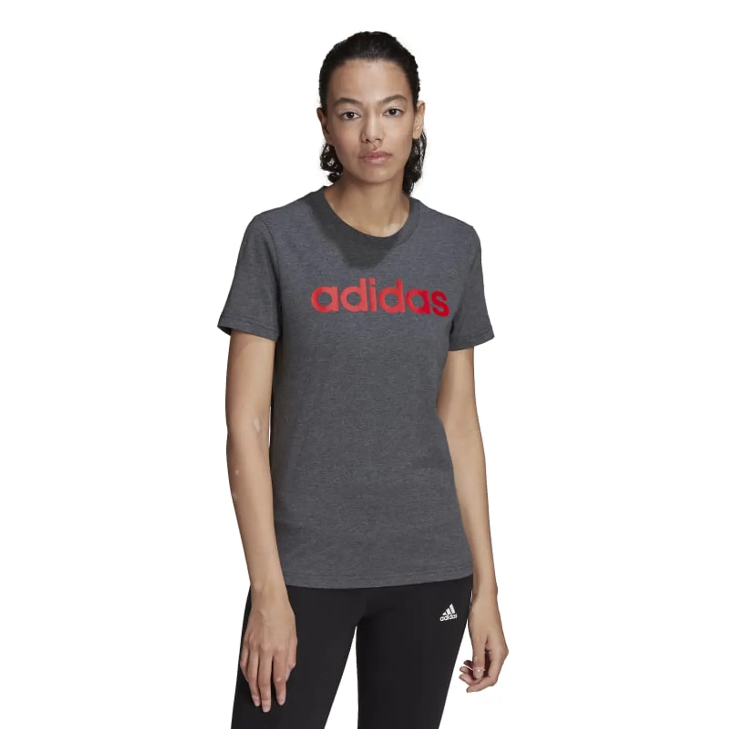 Polera Mujer Gris Adidas HC9279 1