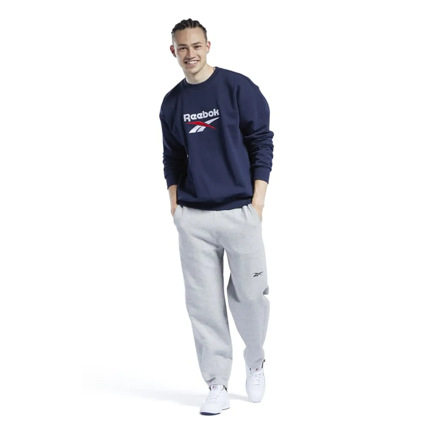 Polerón Hombre Azul Reebok GS9127 5