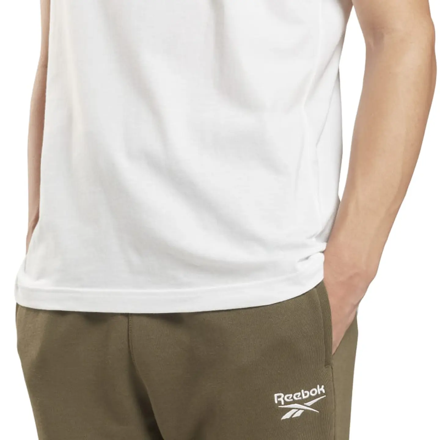 Polera Hombre Blanca Reebok HD4218 6