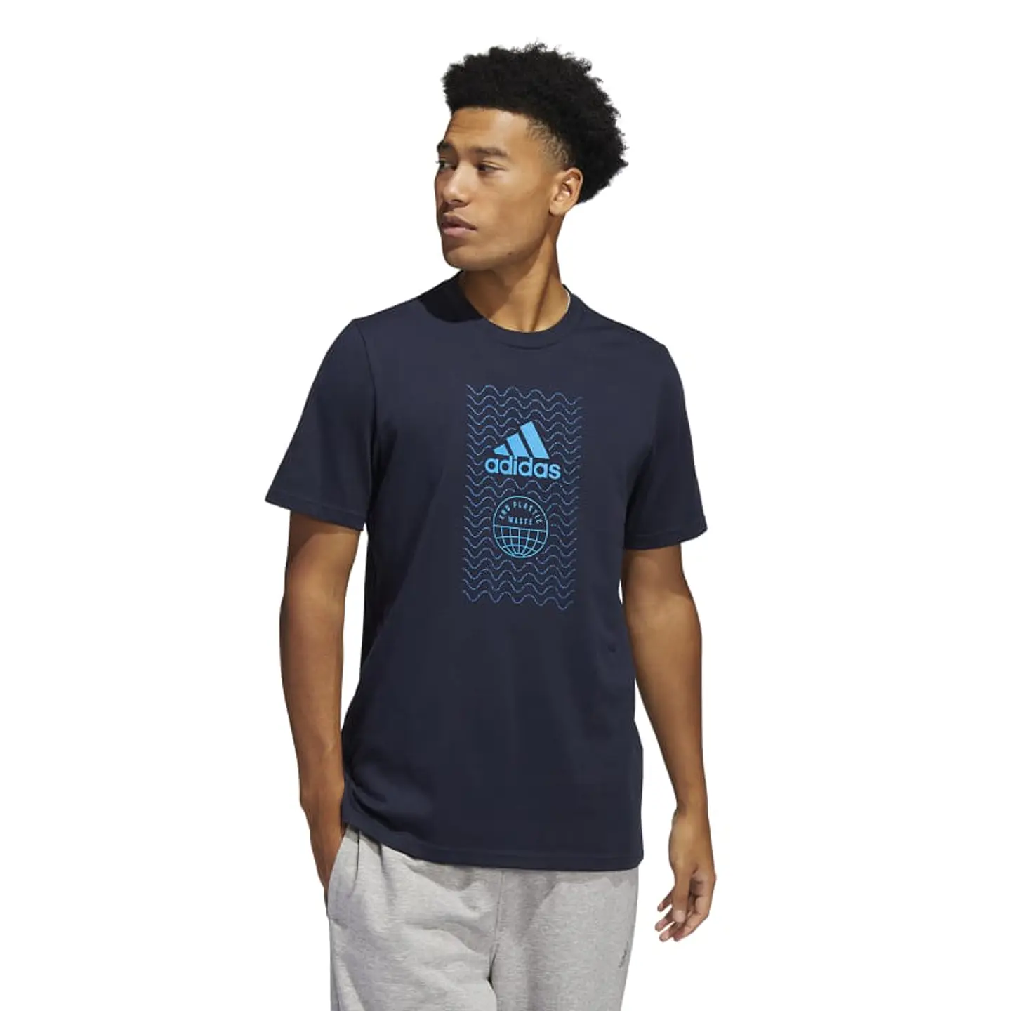 Polera Hombre Azul Adidas HE4844 1