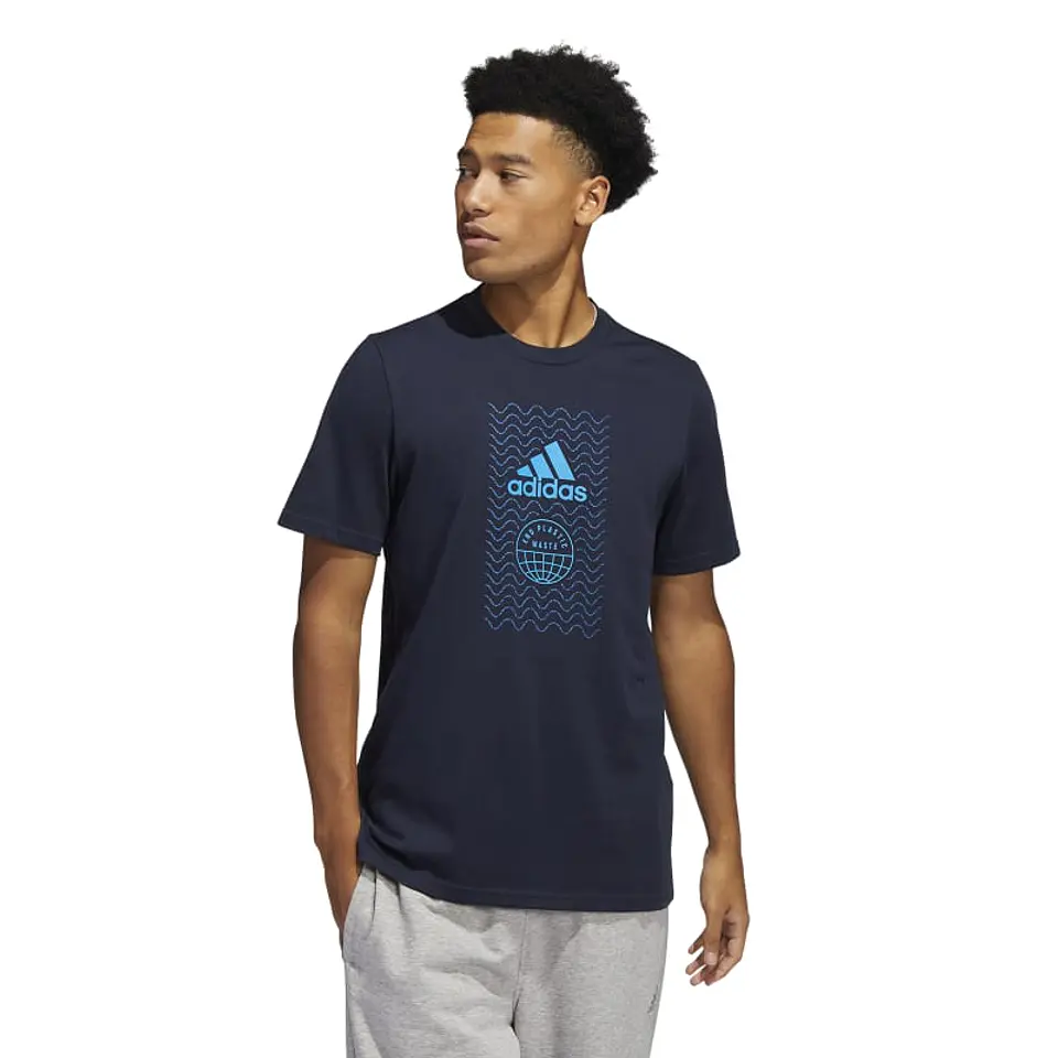 Polera Hombre Azul Adidas HE4844 1