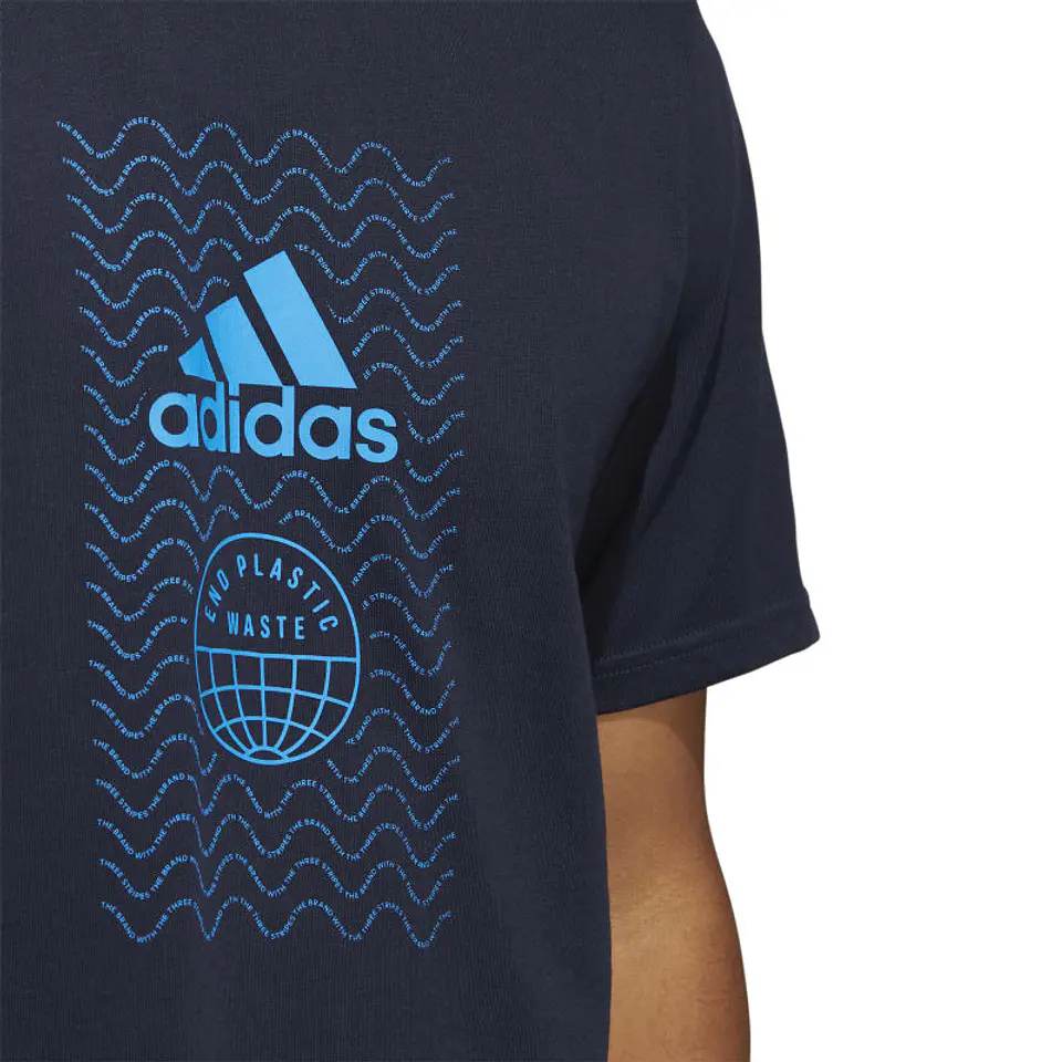 Polera Hombre Azul Adidas HE4844 5