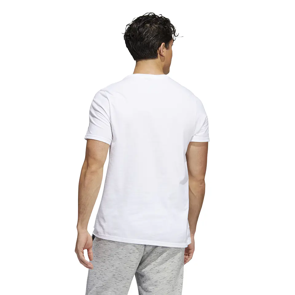 Polera Hombre Blanca Adidas HH9024 3