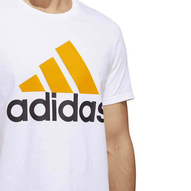 Polera Hombre Blanca Adidas HH9024