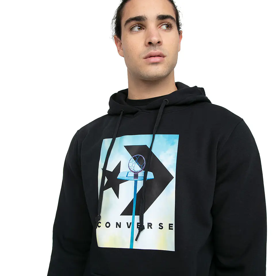 Polerón Hombre Negro Converse CNVSP22MHOODIE1-001 2