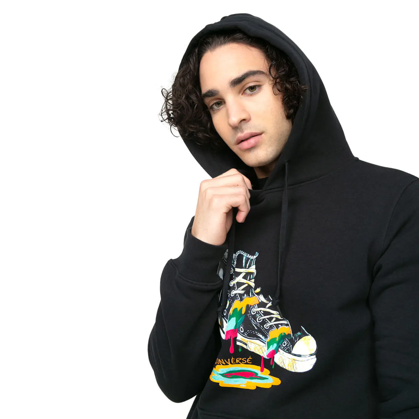 Polerón Hombre Negro Converse CNVSP22MHOODIE2-001 3