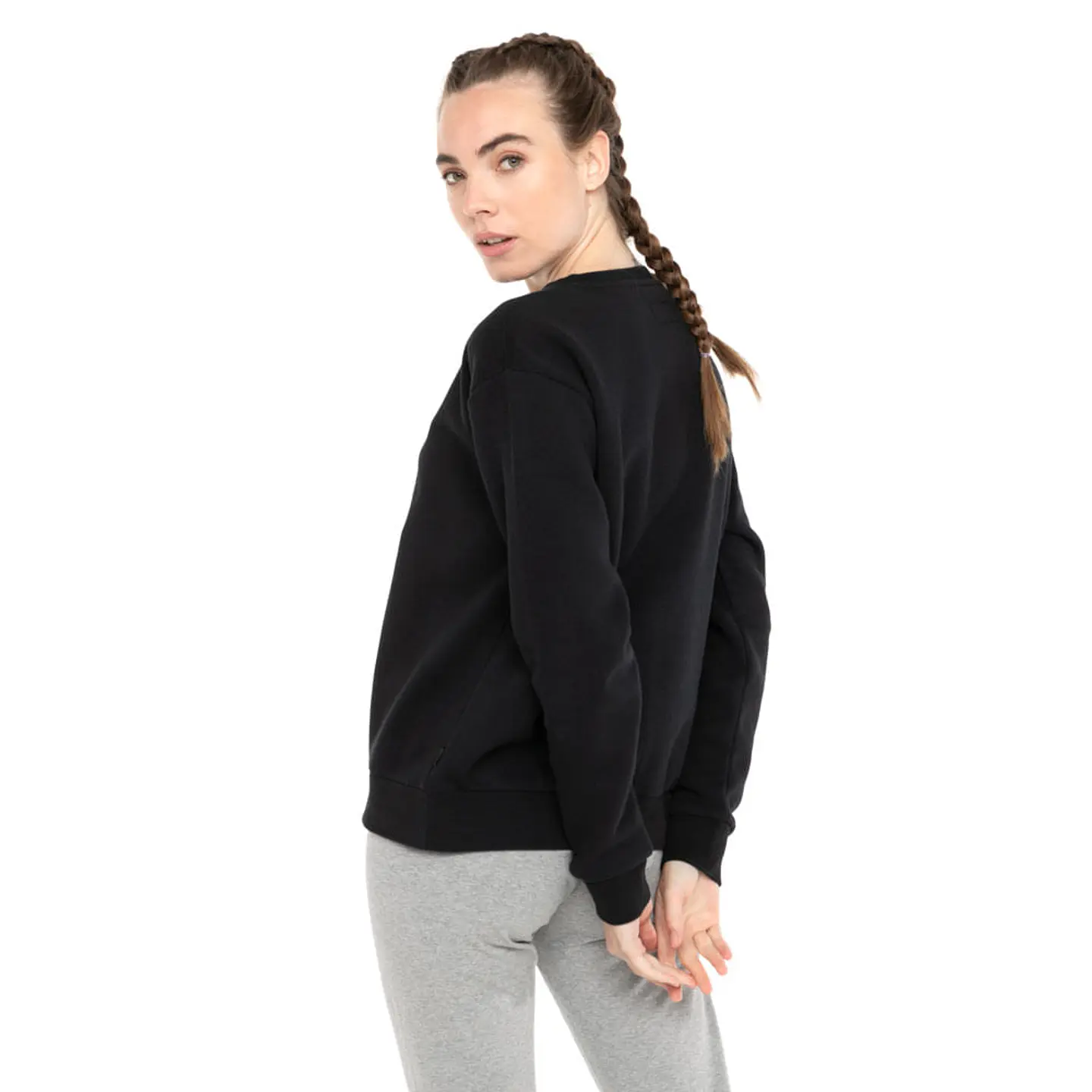 Polerón Mujer Negro Converse CNVSP22WCREW2-001 2