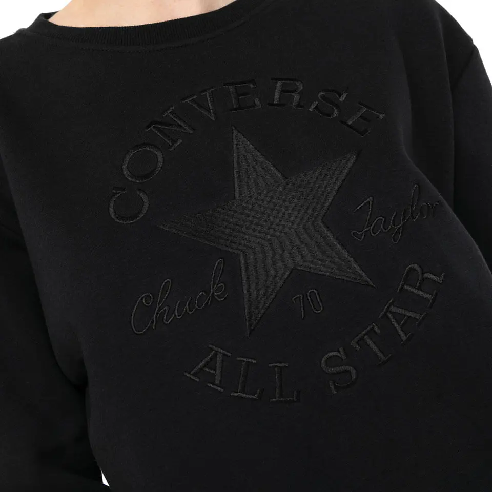 Polerón Mujer Negro Converse CNVSP22WCREW2-001 3
