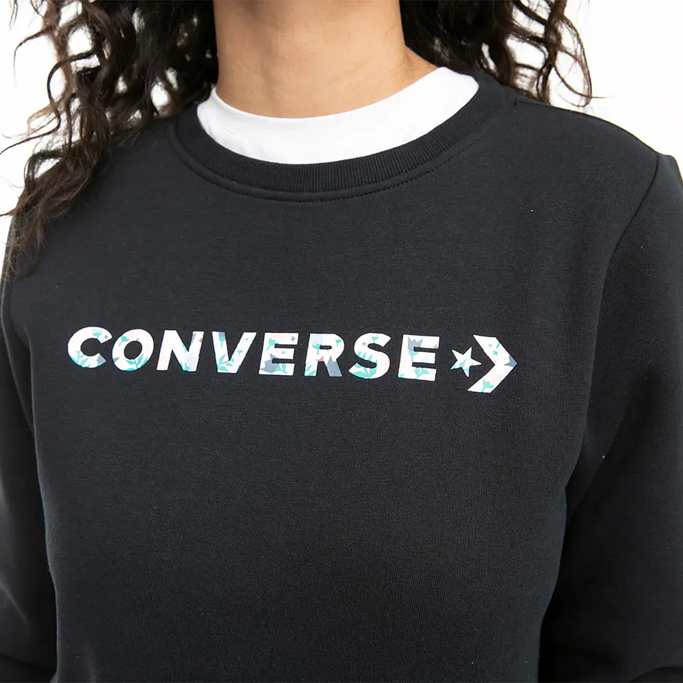 Polerón Mujer Negro Converse CNVSP22WCREW1-001 3