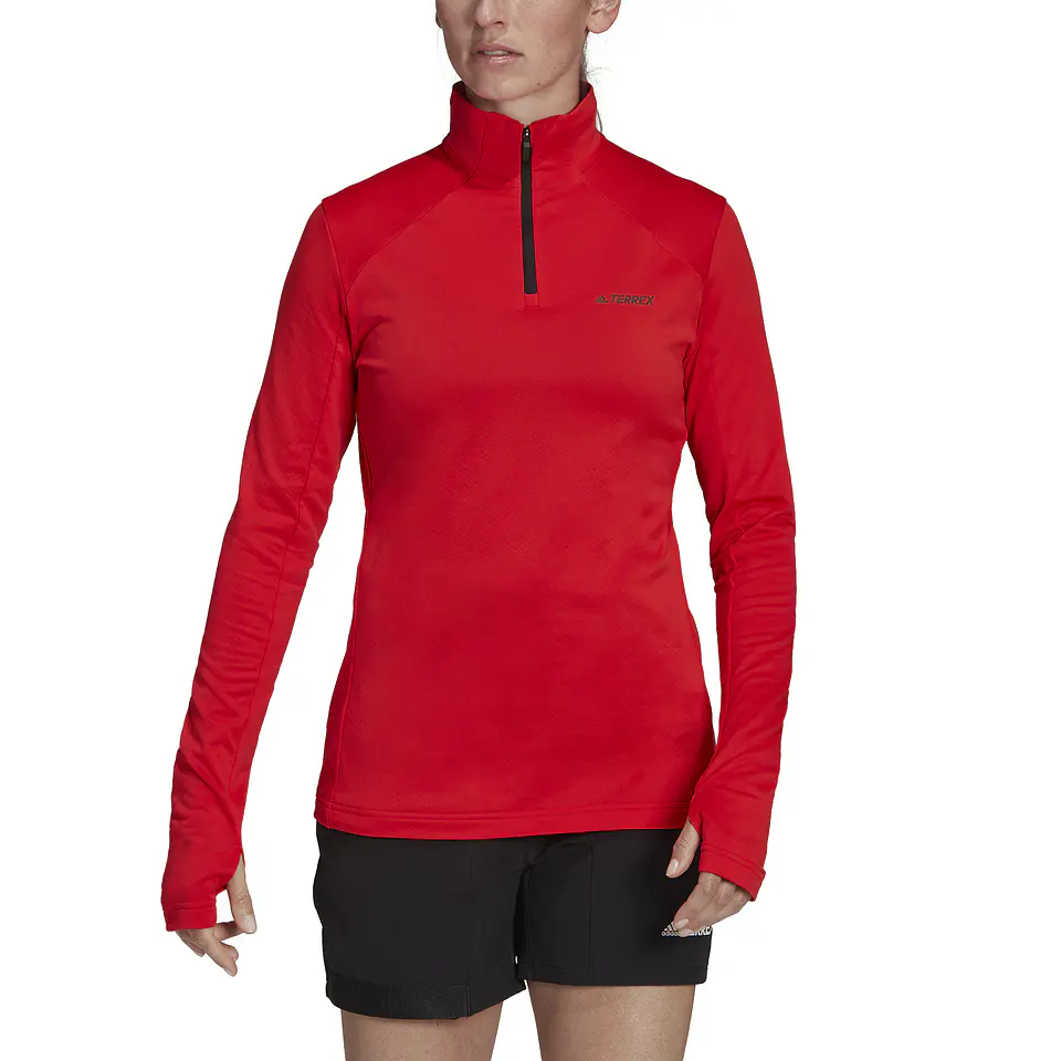 Polerón Mujer Rojo Adidas HA2309 1