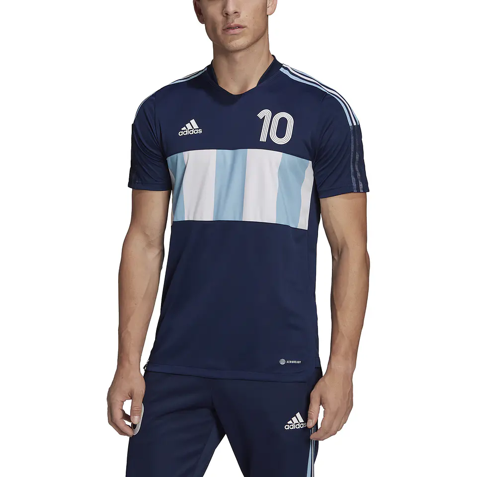 Polera de Entrenamiento Tiro Messi Number 10 Hombre Azul Adidas HE5049 1
