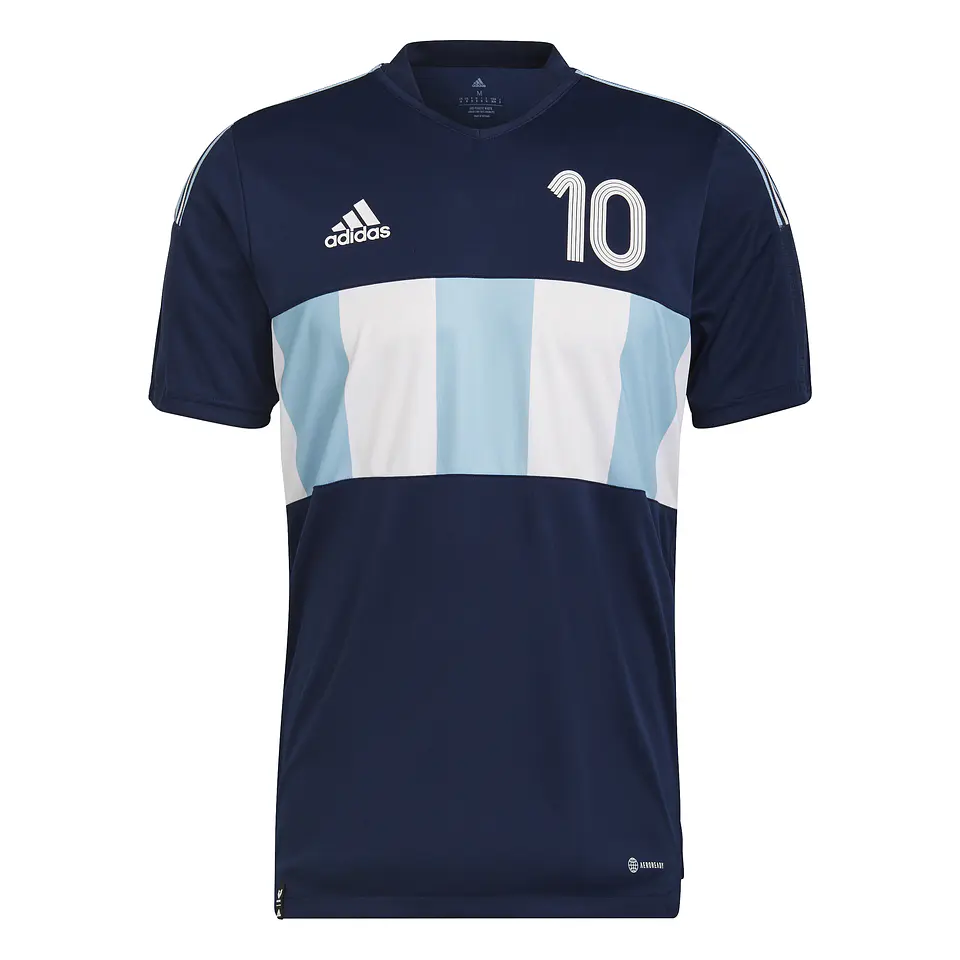Polera de Entrenamiento Tiro Messi Number 10 Hombre Azul Adidas HE5049 2