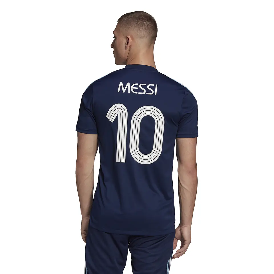 Polera de Entrenamiento Tiro Messi Number 10 Hombre Azul Adidas HE5049 4