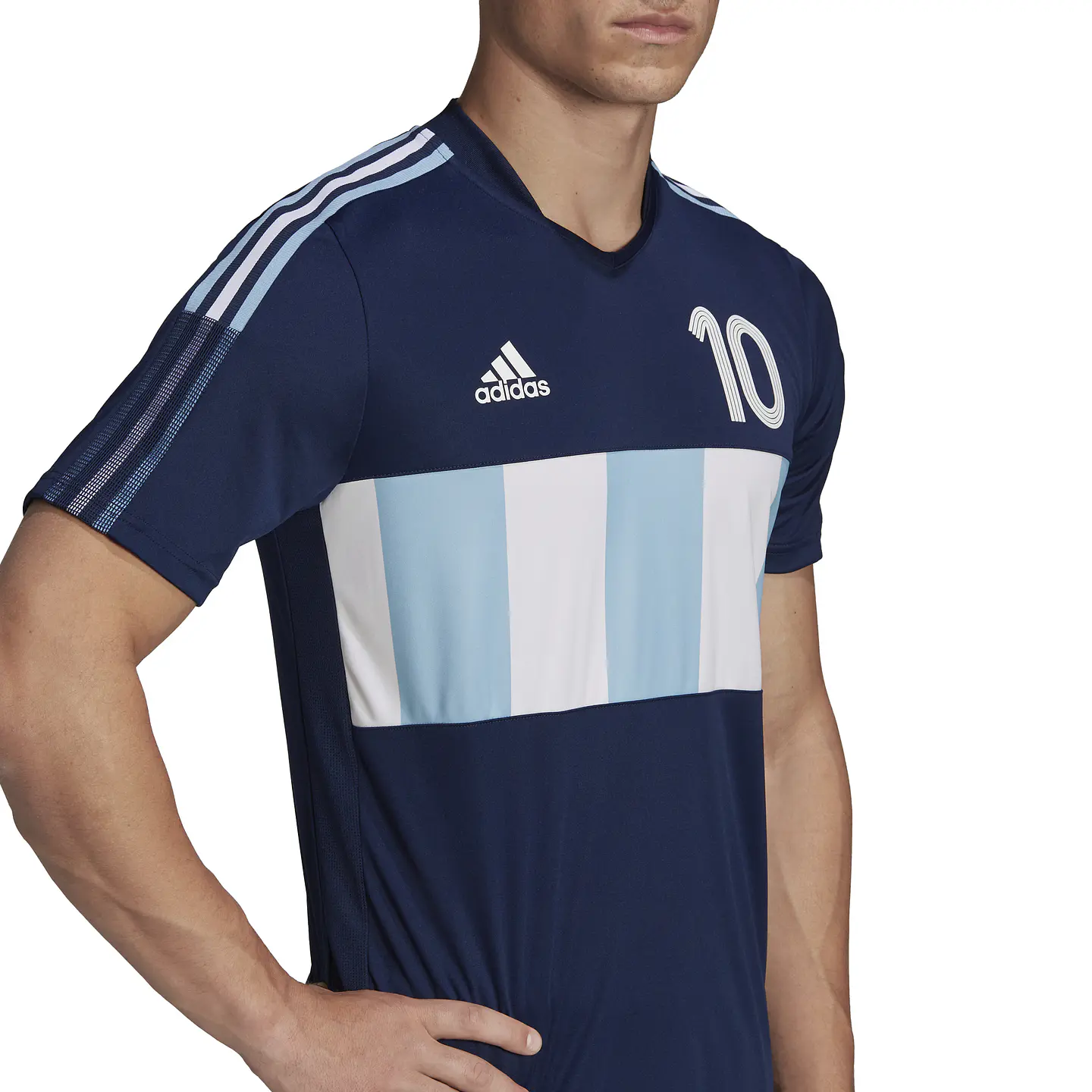 Polera de Entrenamiento Tiro Messi Number 10 Hombre Azul Adidas HE5049 6