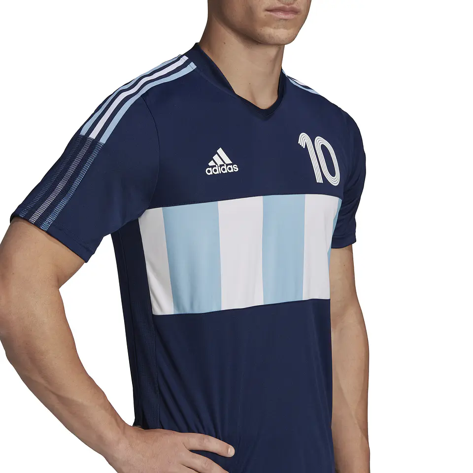 Polera de Entrenamiento Tiro Messi Number 10 Hombre Azul Adidas HE5049 6