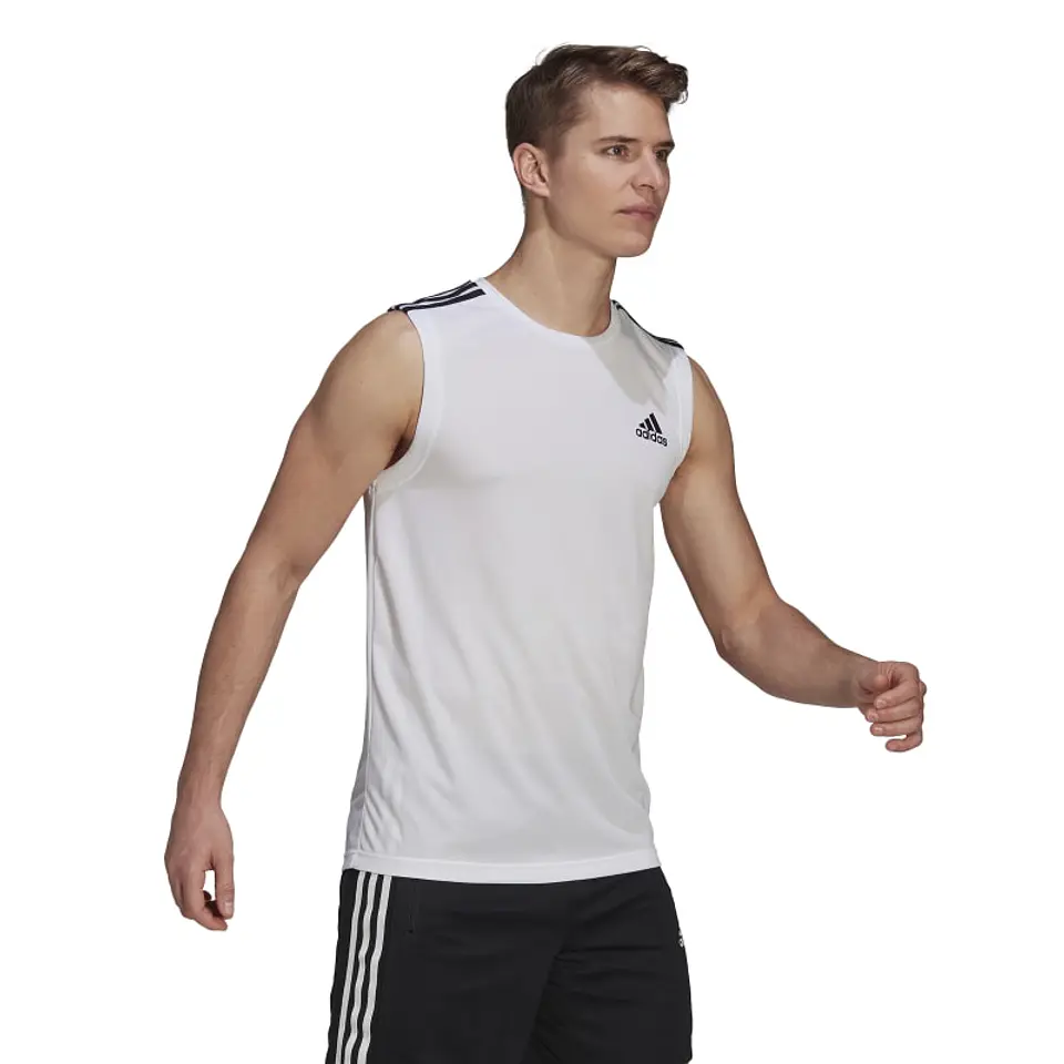Polera Hombre Blanca Adidas GM2158 1