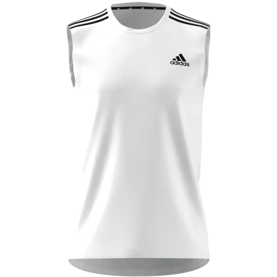 Polera Hombre Blanca Adidas GM2158 4