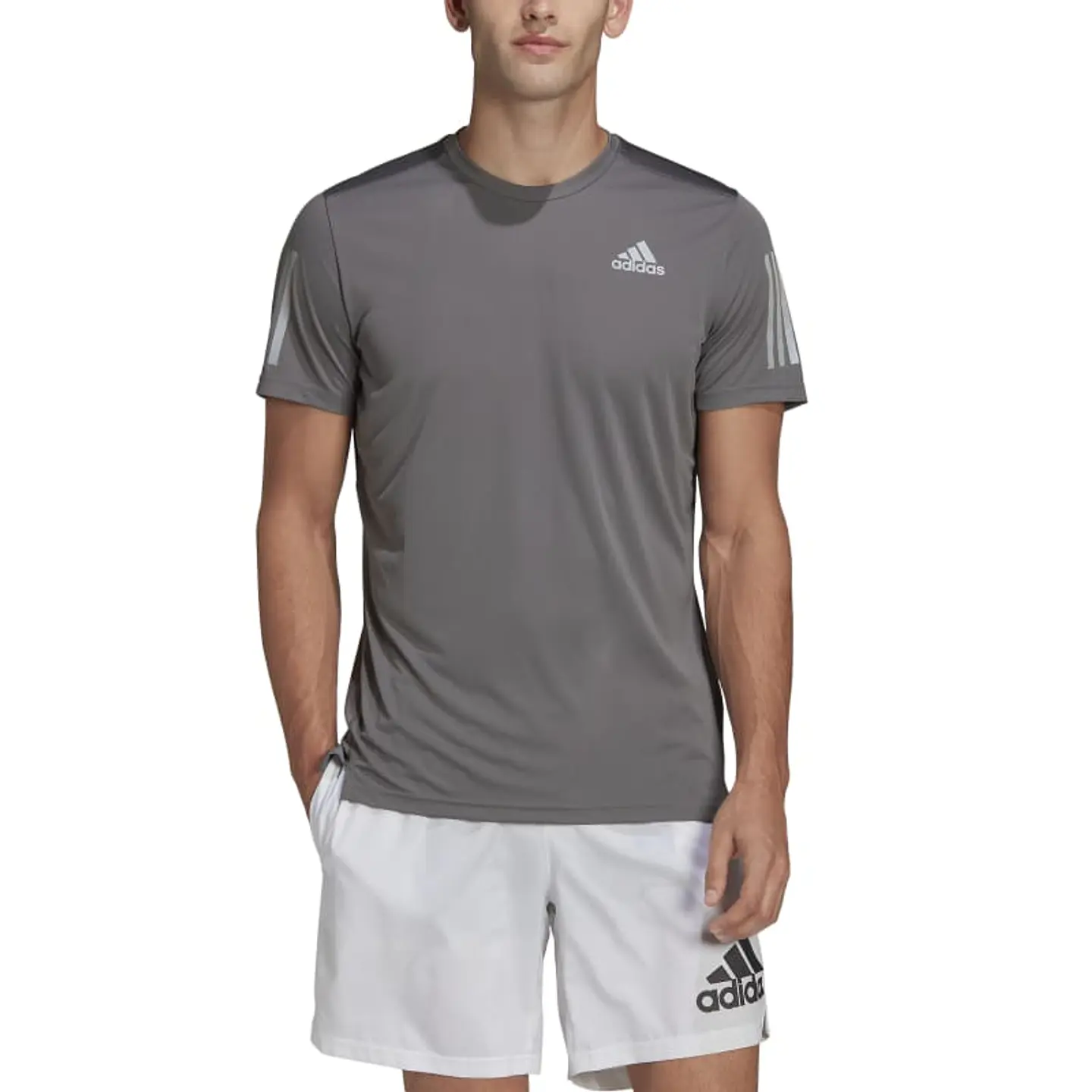 Polera Hombre Gris Adidas HB7430 1