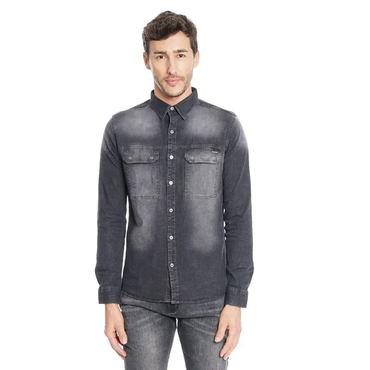 Camisa de Vestir Hombre Gris Ellus BM080812 1