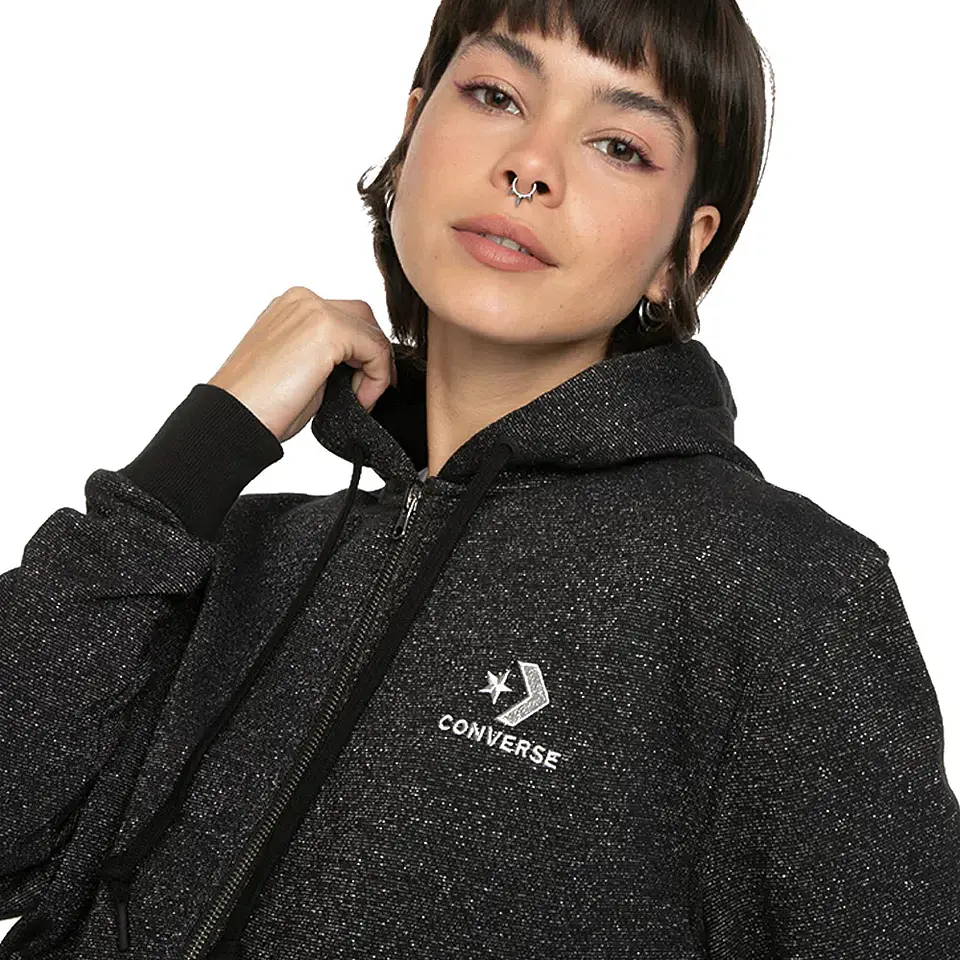 Polerón Mujer Negro Converse CNVFA22WFZ3-001 3