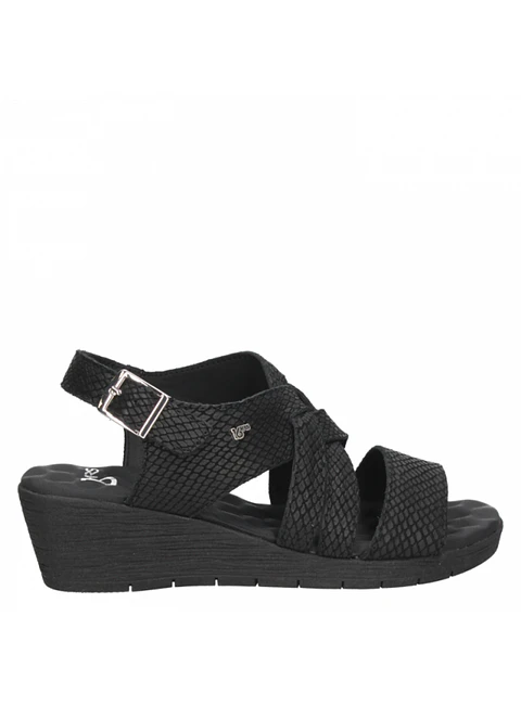 Sandalia Mujer Negra 16 Hrs. G034 BK