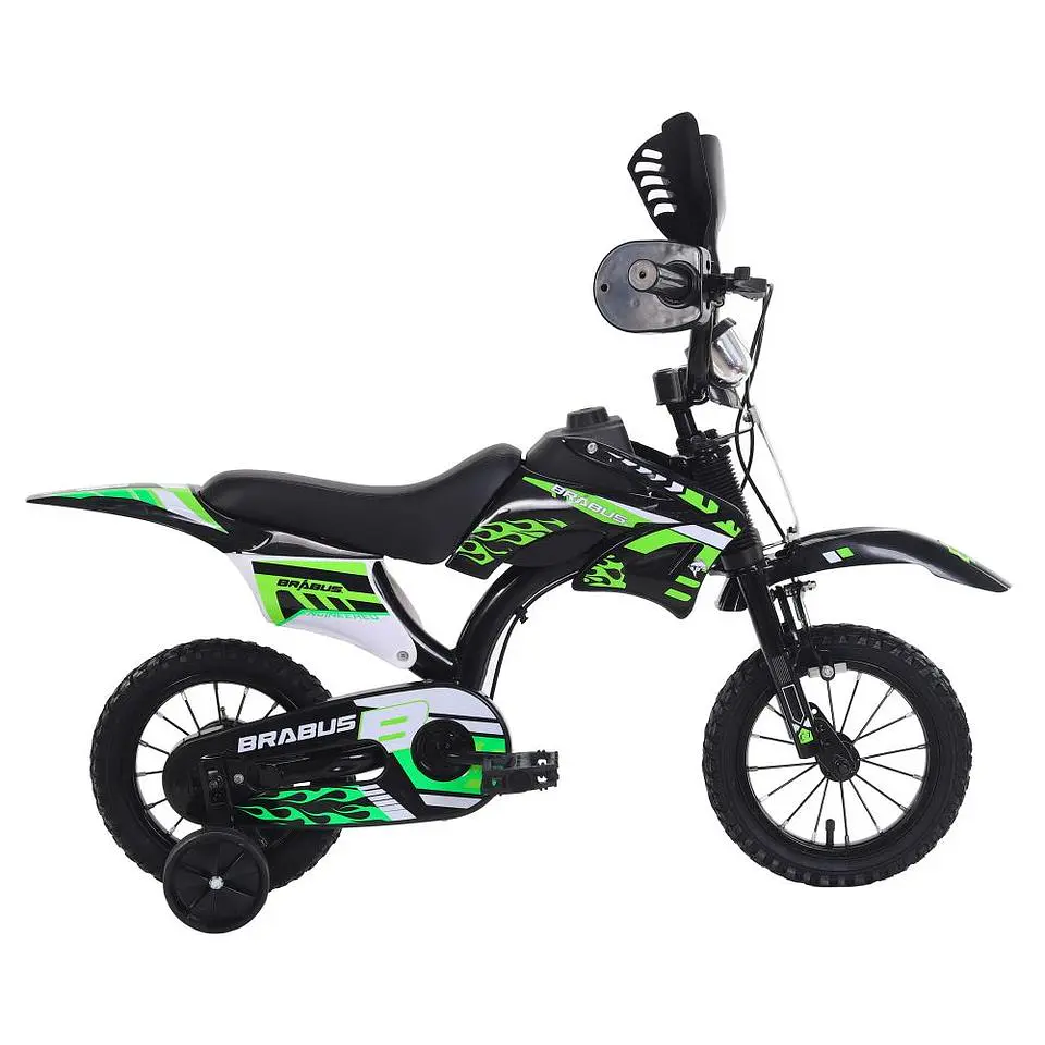 Bicicleta Infantil Verde Motobike 1200 / Aro 12 Brabus 1
