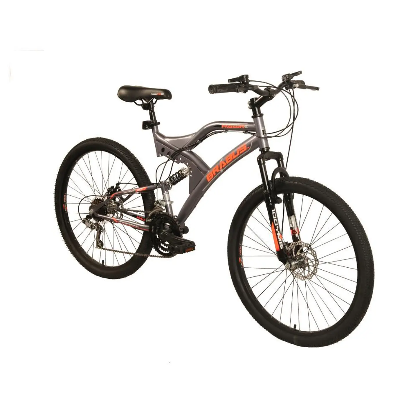 Bicicleta Mountain Bike Gris Hawk2600fs Disc / Aro 26 Brabus 2