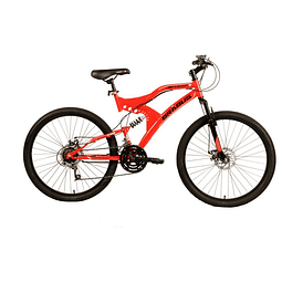 Bicicleta Mountain Bike Roja Hawk2600fs Disc / Aro 26 Brabus