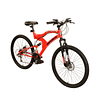 Bicicleta Mountain Bike Roja Hawk2600fs Disc / Aro 26 Brabus
