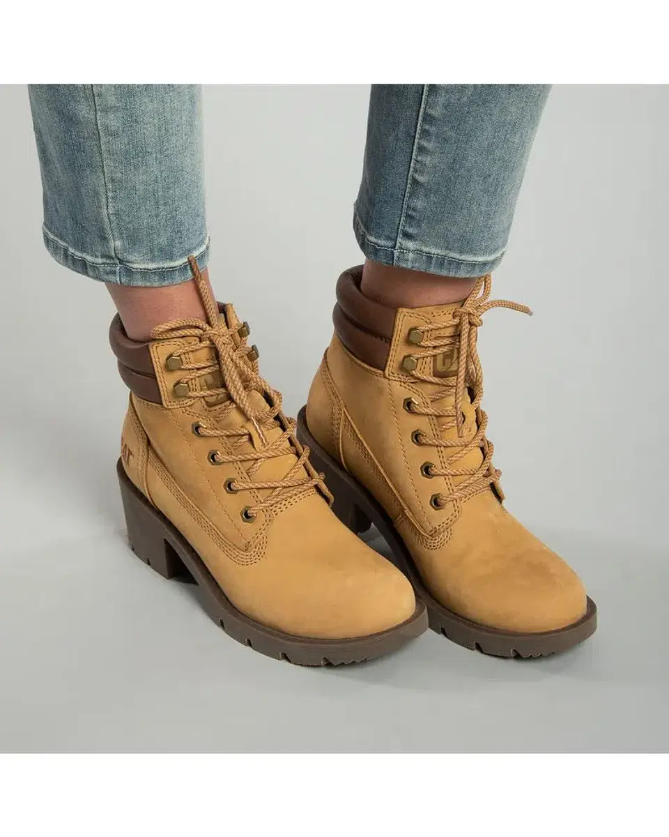 Botines Mujer Beige Cat P311740 2