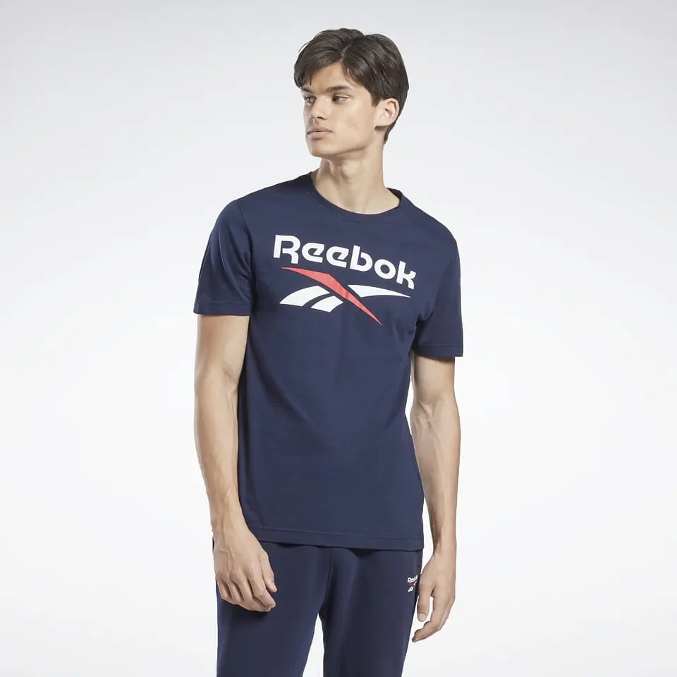 Polera Hombre Azul Reebok Hz8798 1