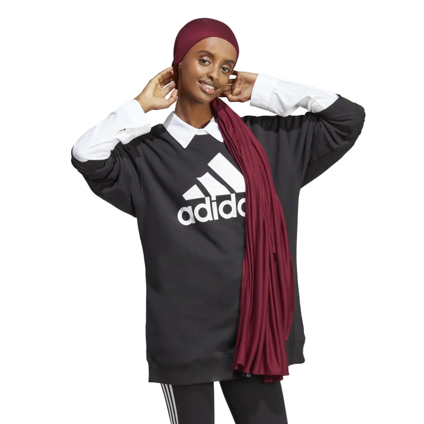 Polerón Mujer Negro Adidas Ic8798 3