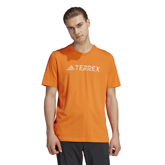 Polera Hombre Naranja Adidas Hy1694