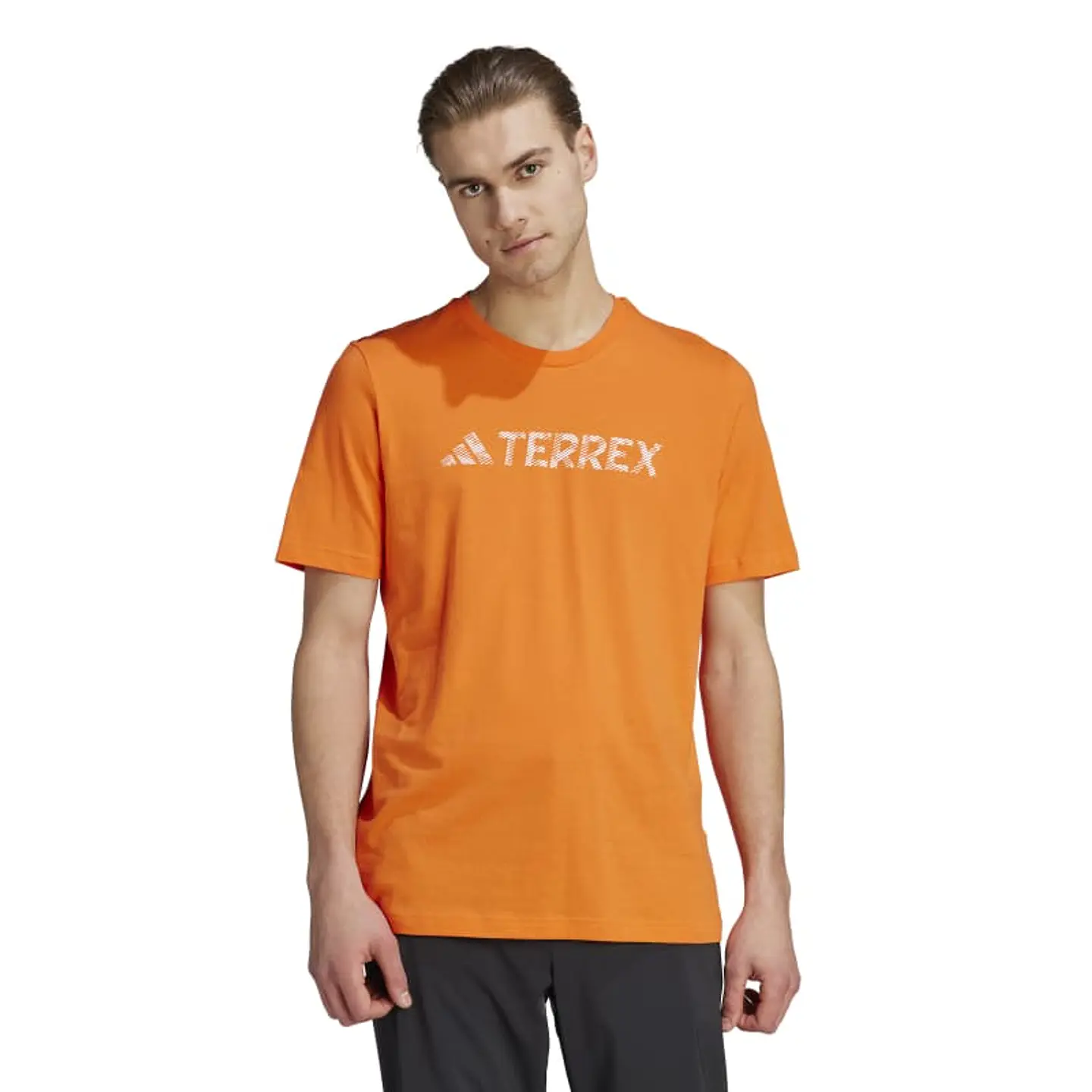 Polera Hombre Naranja Adidas Hy1694 1