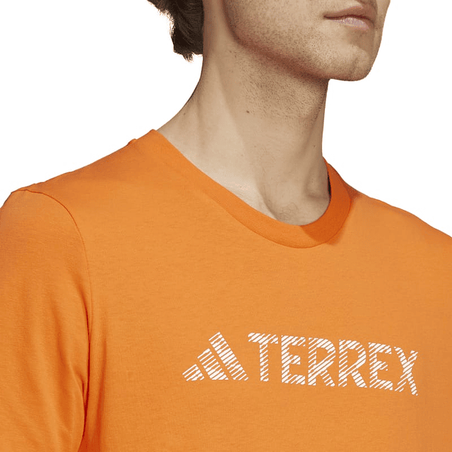 Polera Hombre Naranja Adidas Hy1694