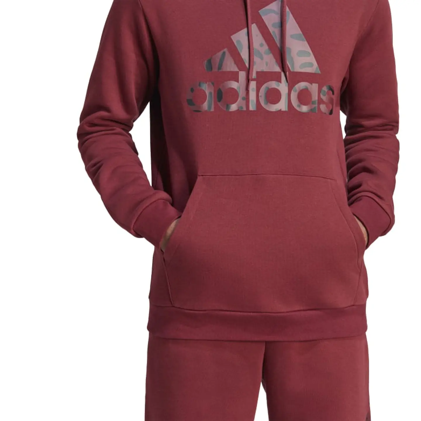 Polerón Hombre Burdeo Adidas Ip8342 3