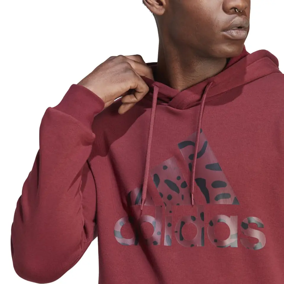 Polerón Hombre Burdeo Adidas Ip8342 4