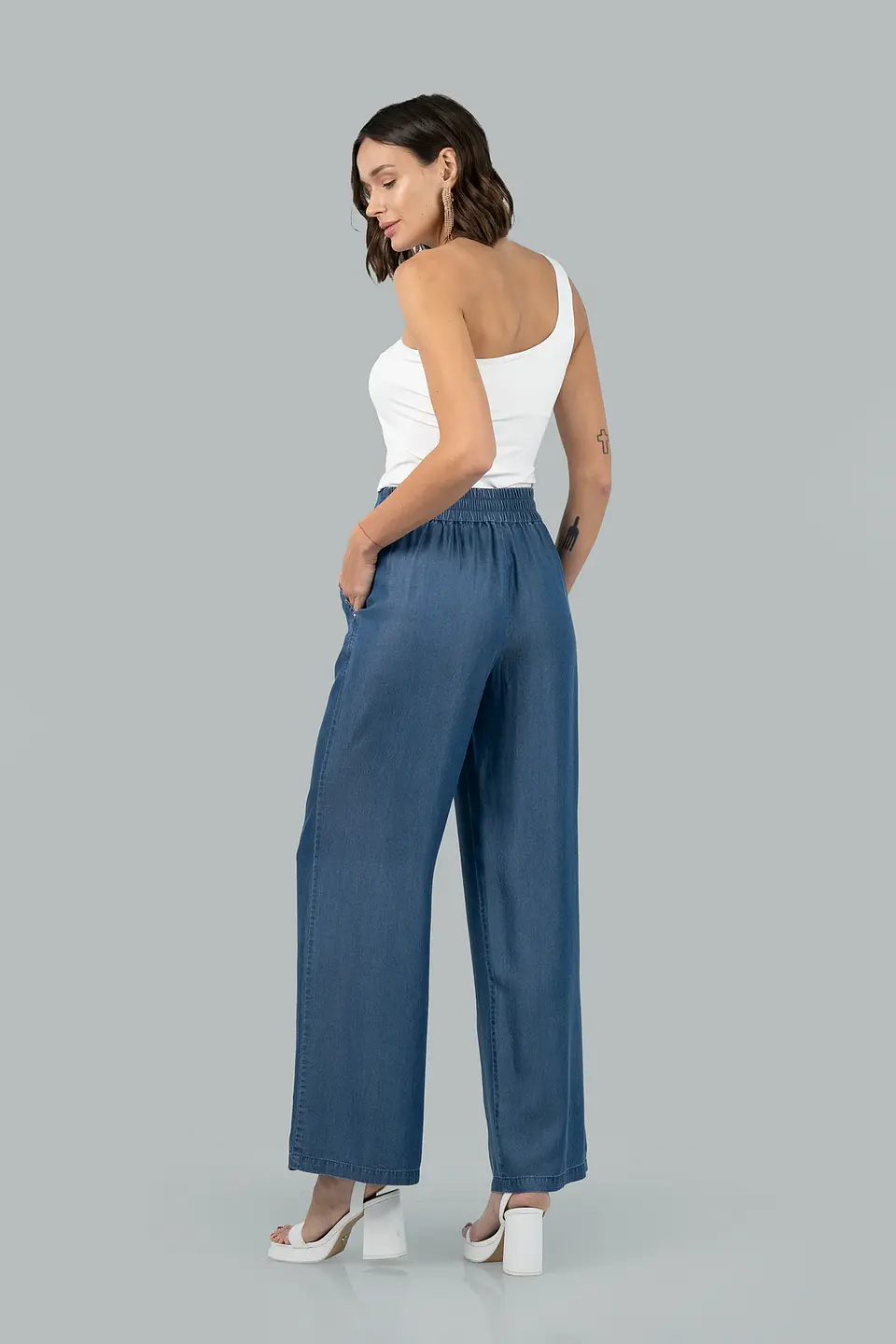 Pantalón De Vestir Mujer Azul Give P64300 3