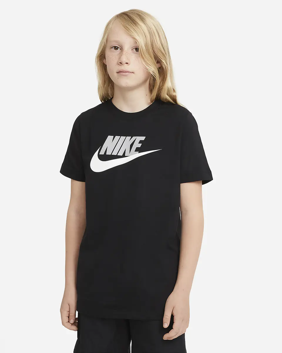 Polera Juvenil Negro Nike Ar5252-013 1