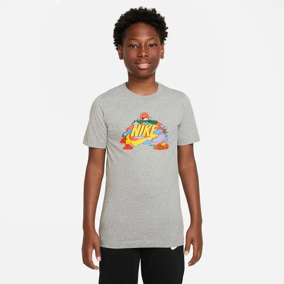 Polera Juvenil Gris Nike Dx1148-063 1