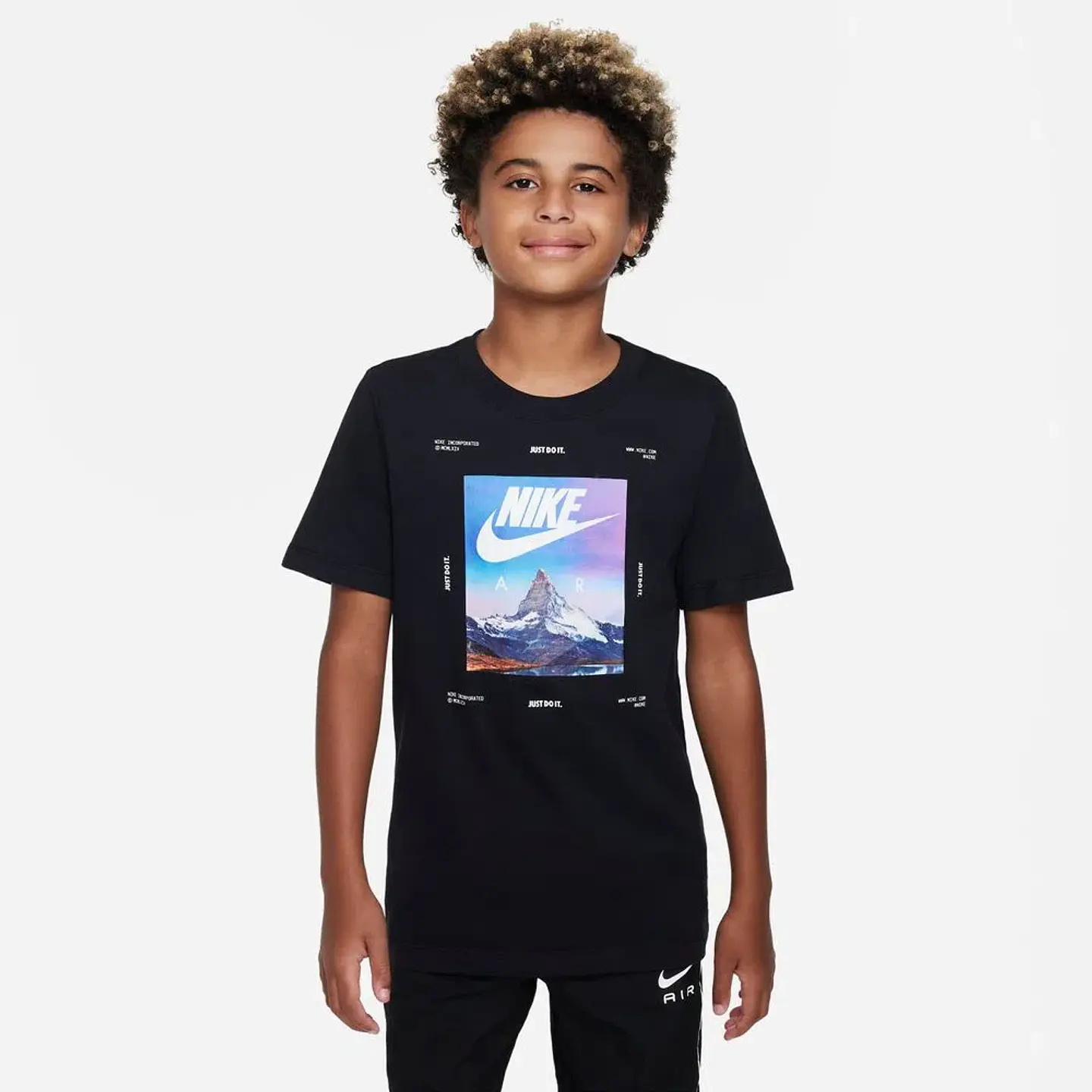 Polera Juvenil Negro Nike Dx1152-010 1